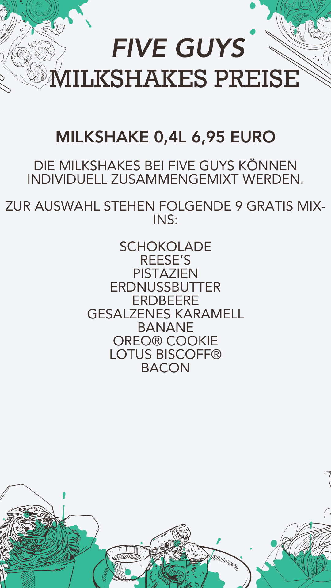 Milkshake Five Guys Preise
